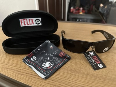 Felix The Cat Low Rider Sunglasses With Case And Cleaning Wipe