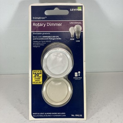 Leviton Trimatron Rotary Dimmer Switch Push ON - ROO RNL06 Brand New Sealed