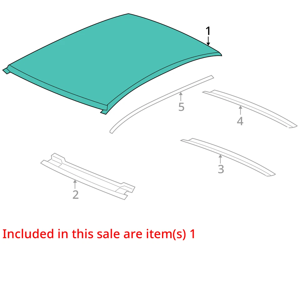 FITS 2007-2009 SATURN AURA PANEL ASM SUN RF 20855829 - NEW OEM 20855829 - Image 2 of 3