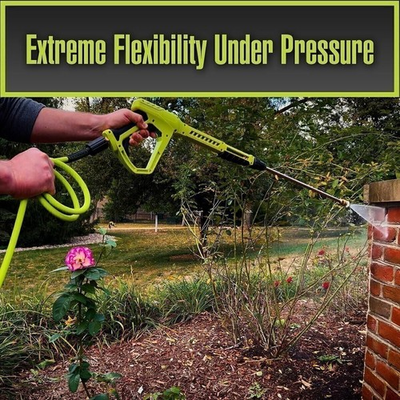 #ad Flexzilla HFZPW426100Q E 4200 PSI 100#x27; Pressure Washer Hose 3 8 in. x 100... $186.04