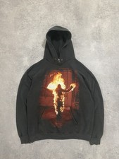 RARE Vintage Rammstein Burning Man Hoodie Overprint Distressed Men  s Size M