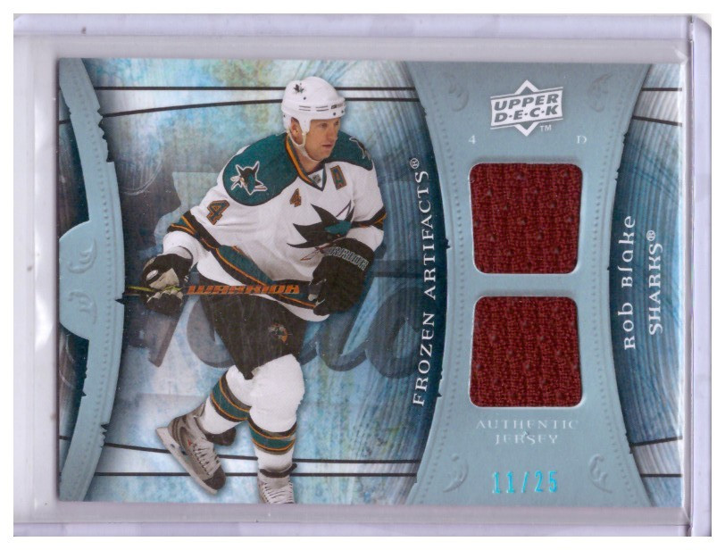 Rob Blake 2009-10 Artifacts Frozen Artifacts Jersey Blue Card #FA-BR  /25