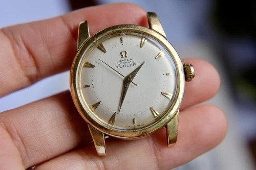 Vintage Omega Seamaster 2846-2848 Gold Plated 34mm Turler Refinished Dial - Runs