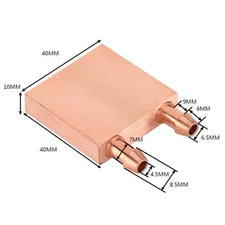 Copper Water Cooling Block For Graphics GPU Head CPU 40 * 40 * 10mm