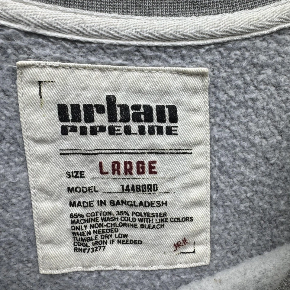 Urban Pipeline Sweatshirt Mens Large Gray Short Sleeve Colorblock Pullover - Image 2 of 4