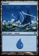10th Edition Island (368) - Foil x1 Moderate Play, English Magic Mtg M:tG
