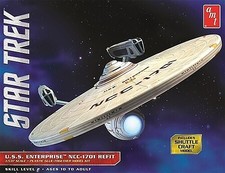AMT Star Trek USS Enterprise Refit - Science Fiction Plastic Model Kit - 1/537