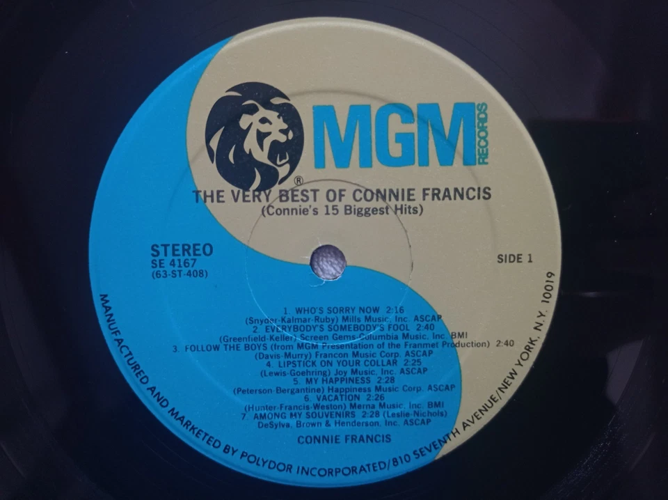 LP 33T CONNIE FRANCIS "The Very Best Of" MGM RECORDS SE-4167 USA EX ^ - Photo 3/4