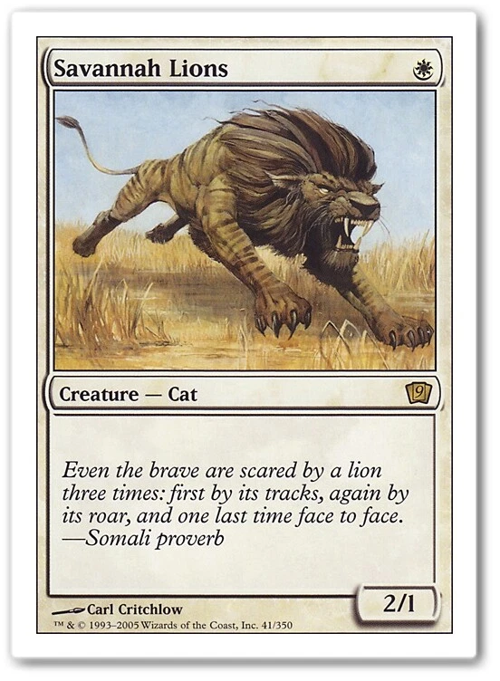 SAVANNAH LIONS mtg NM 9th Edition Rare 1 Card