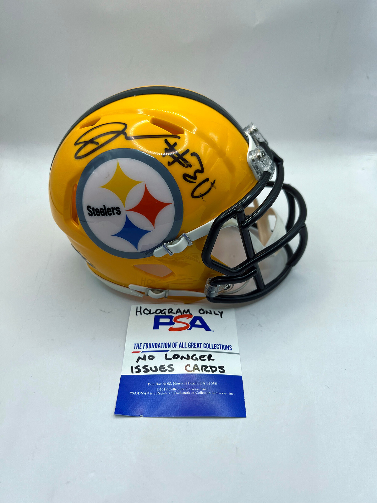 JAYLEN WARREN Pittsburgh Steelers SIGNED Custom Speed Mini HELMET PSA COA 