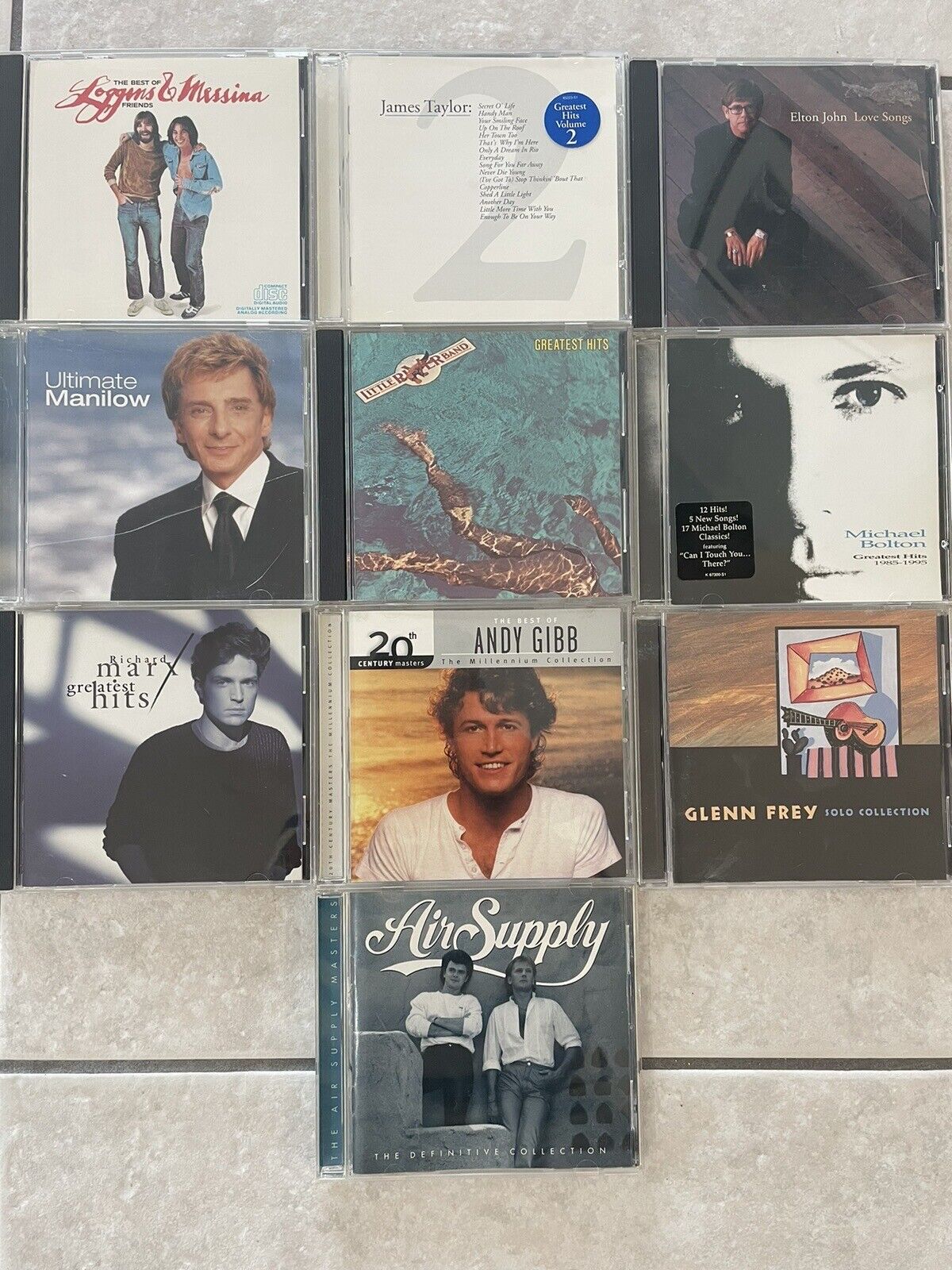 10 CD Greatest Hits Lot Andy Gibb Millennium Ultimate Manilow James Taylor 2