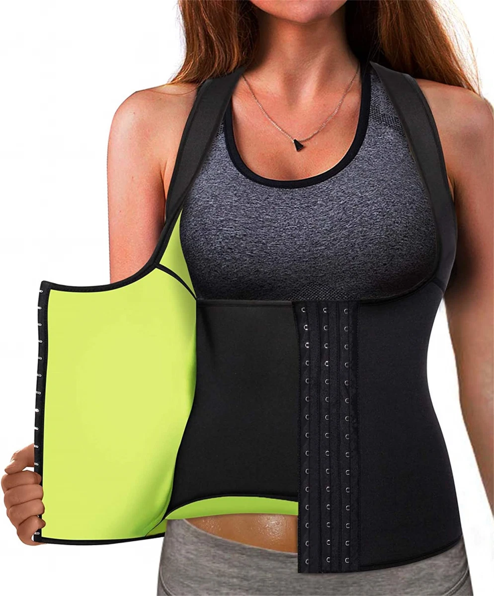 Best Neoprene Waist Trainer Corset Sweat Vest X-Large, Black Sauna Suit