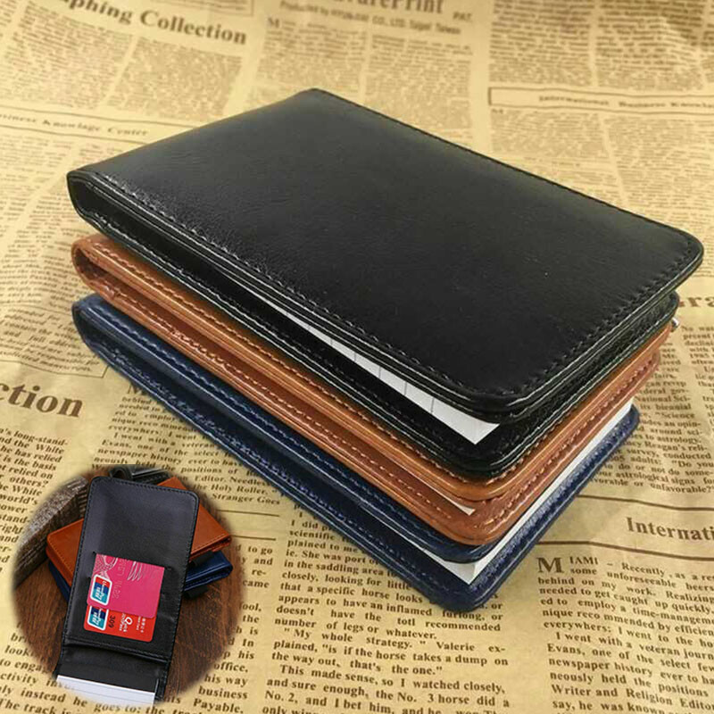 RFID Blocking Leather Card Holder for Men with Money Clip  -image