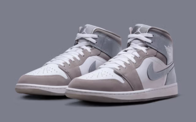 Nike Air Jordan 1 Mid ホワイト/グレー Nike Air Jordan 1 Mid SE Shoes White Cool Gray HF3216-100 Men's