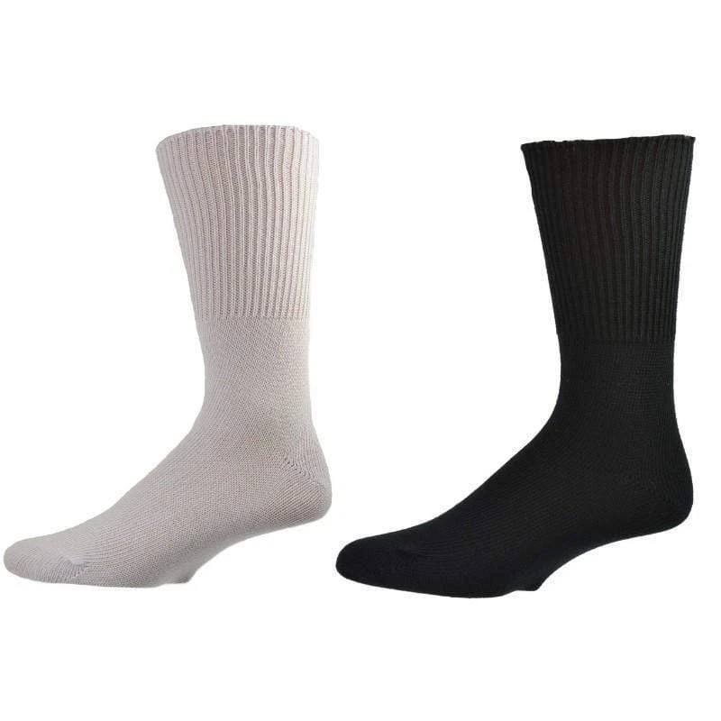 Sierra Socks Men's Combed Cotton Socks with Reinforced Toe, Dressy or Casual