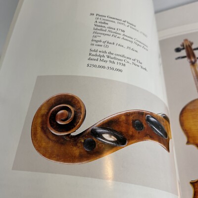 Sotheby's 2000 Musical Instruments Catalog Battista Guadagnini