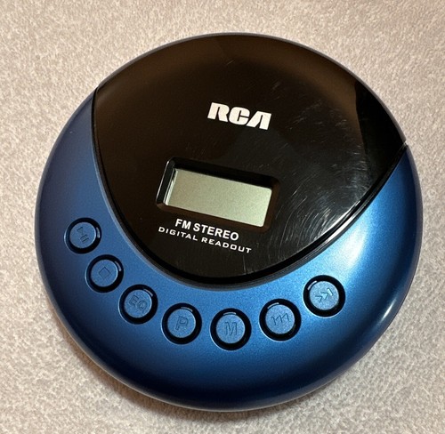 RCA RP3013 Portable Personal CD Player With FM Tuner Stereo Blue Black ...