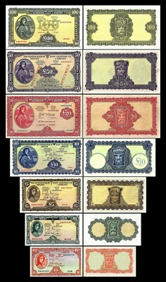 2x 10 Sh, 1,5,10,20,50,100 Pounds  - Ausgabe 1945 - 1960 - Reproduktion - 04