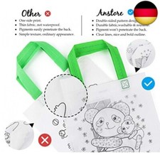 DIY Bastelset Stofftasche Bemalen – 18 Farben, Aufkleber & Bänder Für Kindergeburtstag