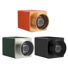 Single Watch Winder for Travel Stackable Vegan Leather with Quiet Japanese Motor