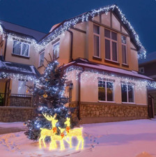 Christmas Elk Deer with Lights Merry Cristmas Decoration for Home