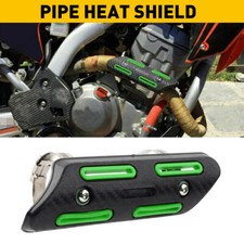 Silenciador universal verde escape tubo de calor protector talón cubierta protector motocicleta