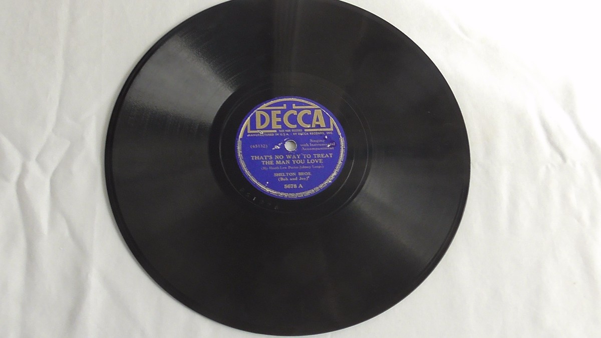 Shelton Brothers - 78rpm single 10-inch – Decca #5678 That's No