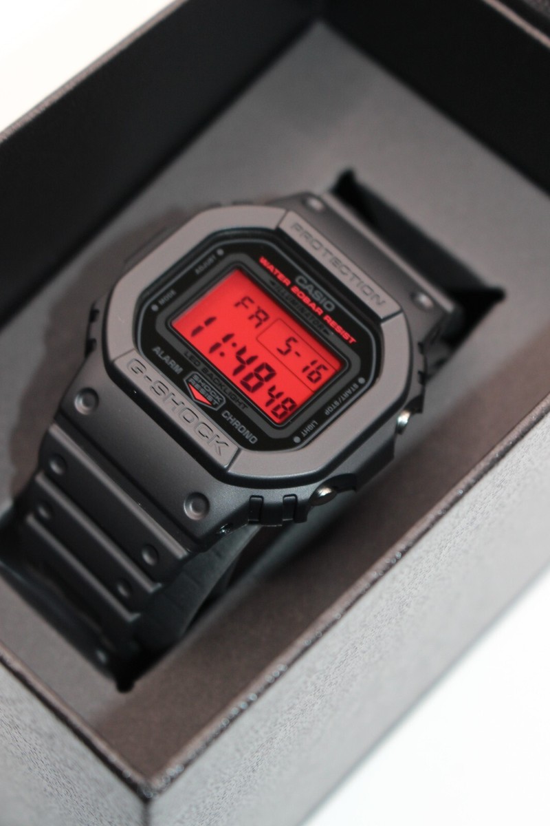 CASIO G-SHOCK DW-5600BBR-1JF BLACK AND BOLD RED Dial Square Gift