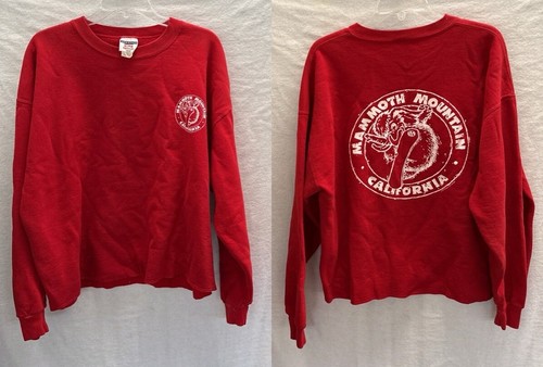 MAMMOTH MOUNTAIN CALIFORNIA (1989) Mammoth Snowboarding Red Sweatshirt XL 50/50