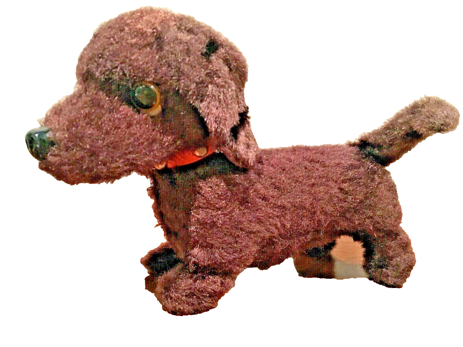 Vintage 1960s Toy Dog Barking Walking Brown Puppy Dog 