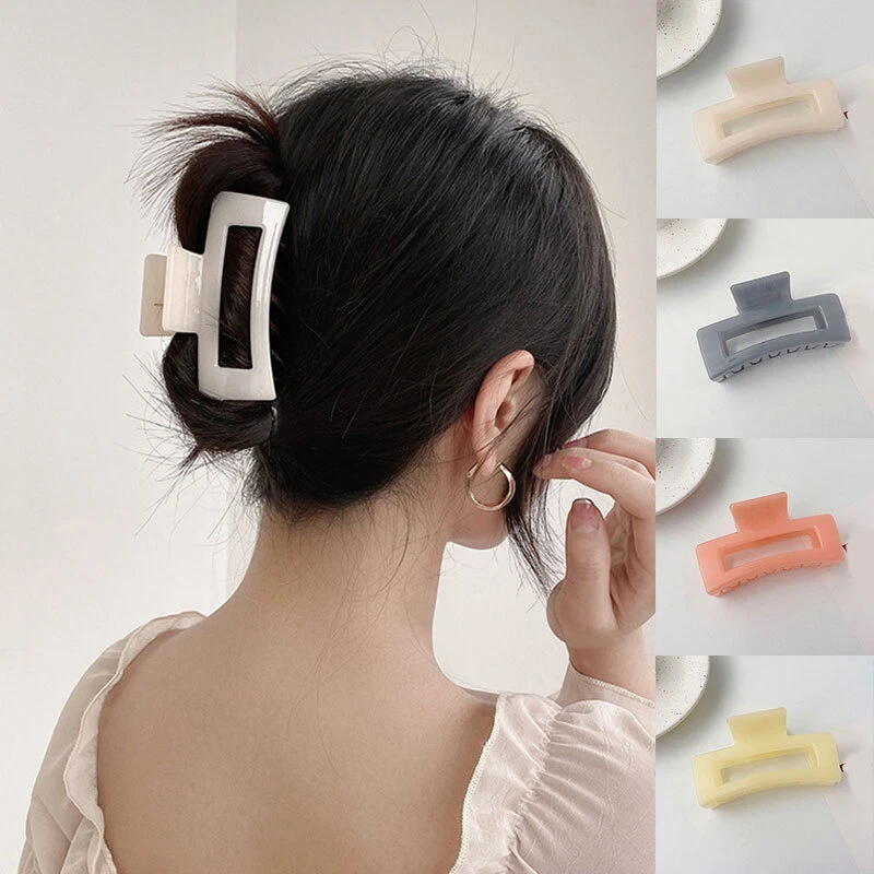 Women Large Hair Claw Rectangle Hair Clips Hairpin Crab Claw Hair  Accessories Ⓢ