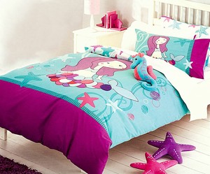little girl mermaid bedding