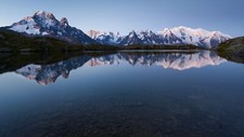 Landscape snowy mountain mountains nature water peak Custom Gaming Mat Desk