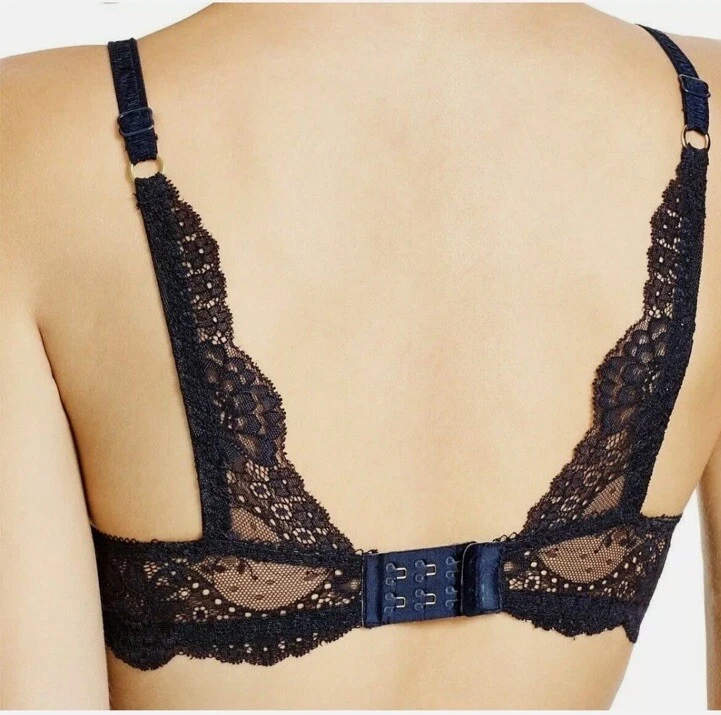 Бюстгальтер женский Stella McCartney гладкий кружевной контур погружение 34B на косточках ночное небо - Изображение 4 из 4