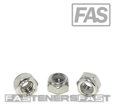 FAS (50) M6 x 1.00 Stainless Steel DIN985 Metric Nylon Insert Lock Nuts 6mm A2 (50)
