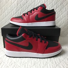 Nike Air Jordan 1 Low GS Shoes Youth SZ 5.5Y Gym Red Black 553560-605 NWB
