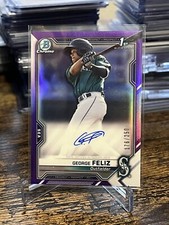 2021 Bowman Chrome Prospect Purple Refractor 176/250 George Feliz #CPA-GF Auto