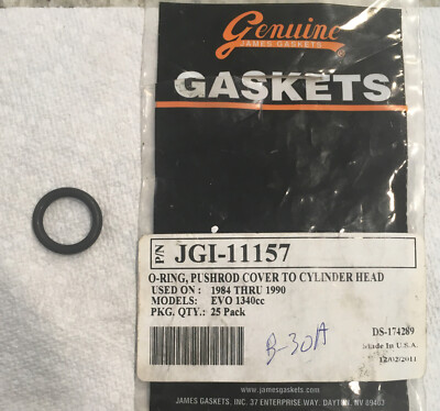 Summer　SALE　⑬ James Gasket - 11157 - Upper Pushrod Tube/Cover O-Ring for sale