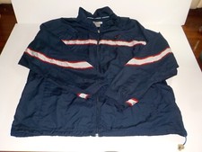 Vintage Nike Y2K Windbreaker Full Zip Up Navy Red Jacket Mens Size XXL Gray Tag