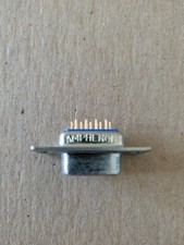 4 Each: 9-Pin, D-Sub Connector, Straight Pin, PCB Mount, 7.5A/ 500VAC, NOS.