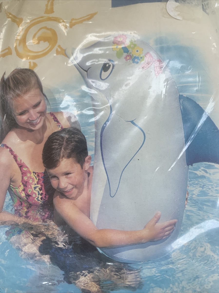 Jeu Gonflable Vintage Intex The Wet Set - Dauphin à Chevaucher (2002) 79" X 30" - Neuf, Boîte Ouverte