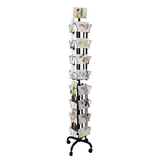 Returned item 32 Adjustable Pockets Greeting Card Display Rack 4X6 5X7 7X5 8.5X8