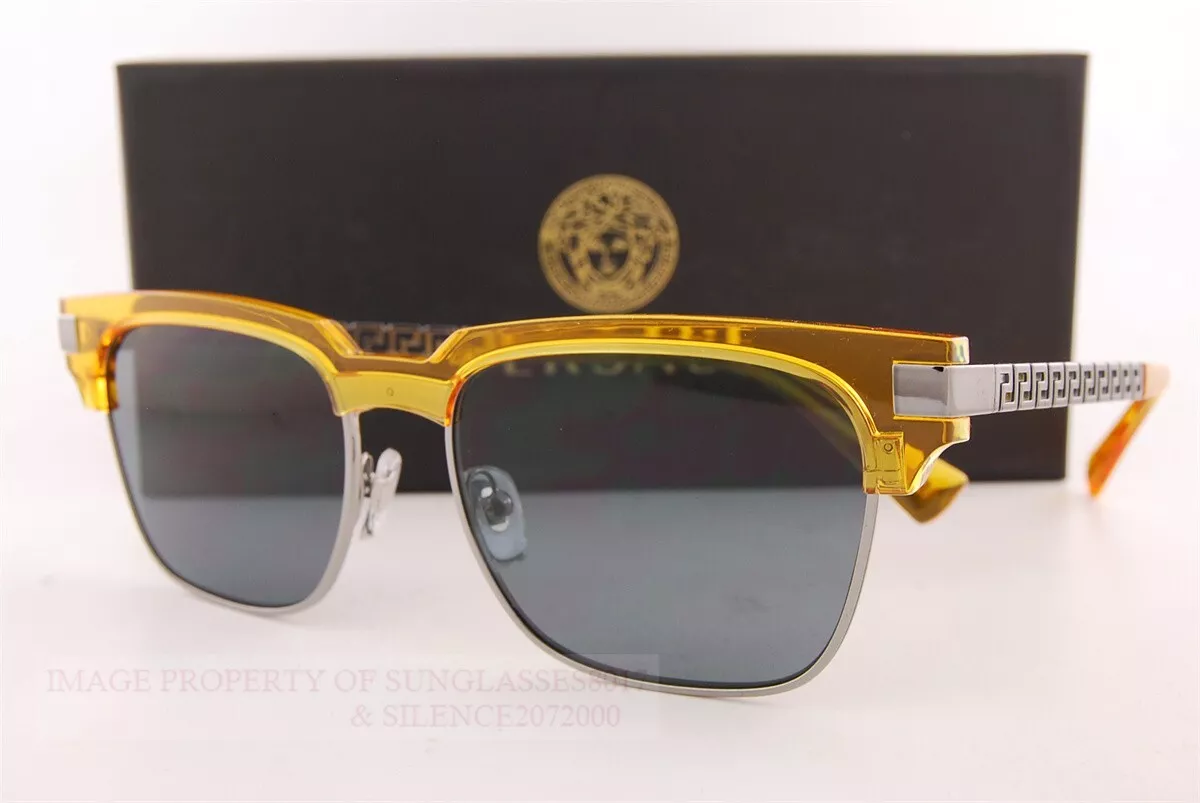 Versace gunmetal sunglasses cheap