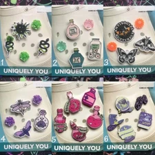 Crocs Handmade jibbitz witch potion Bottle snake moth shoe charms set