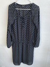 Express Womens Dress Sz SP Long Sleeves Black White Geometric Polyester
