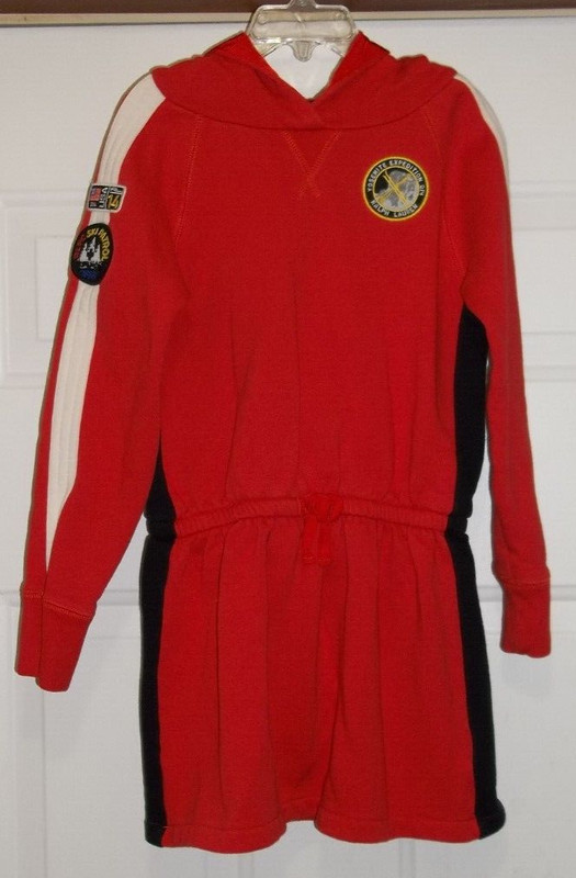 Ralph Lauren Girl's Red Hooded Sweatshirt Dress Yosemite Expedition 2014 Sz 6x
