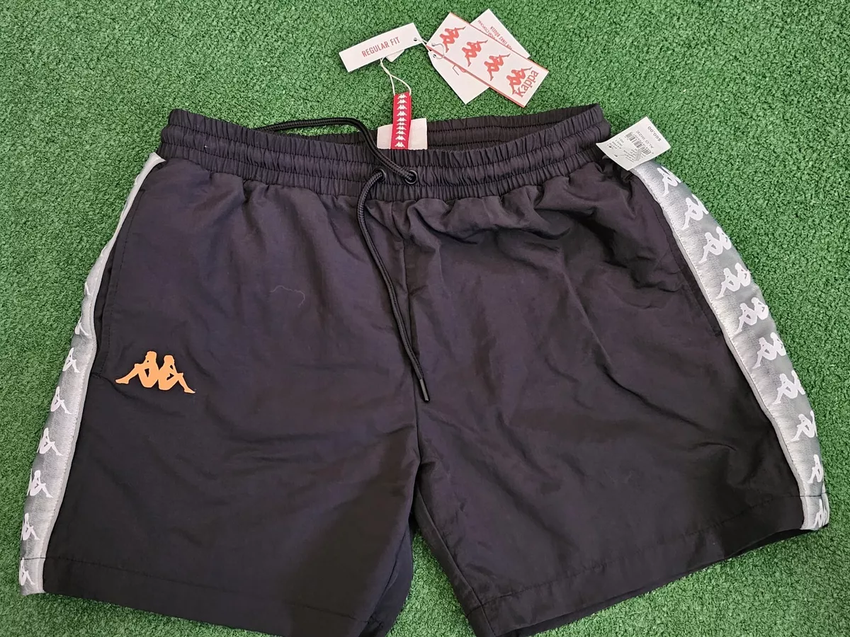 Kappa Active Shorts Mens XL Banda Coney Nylon New With Tags BLACK