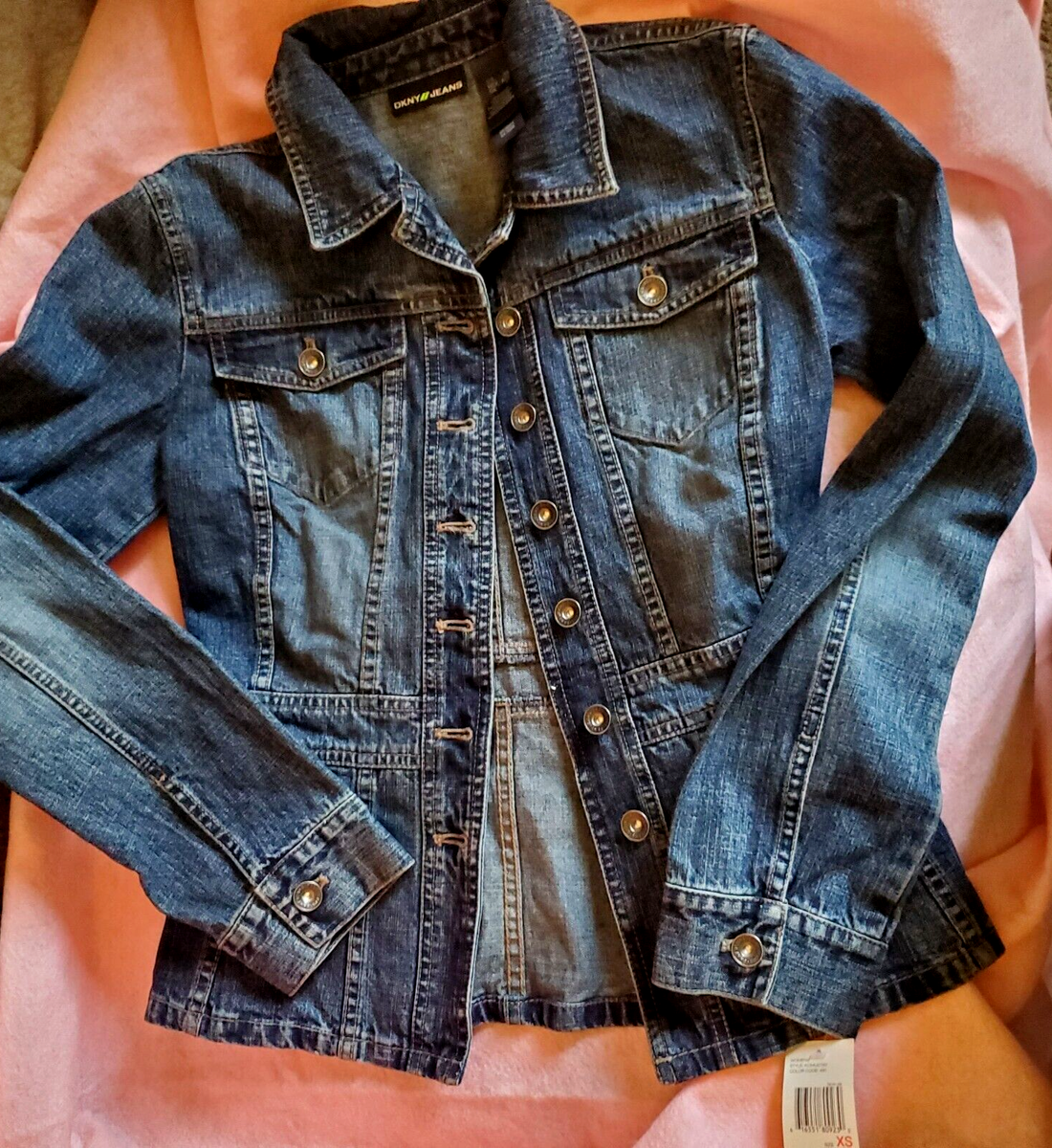 NWT Womens DNKY Jeans Denim Jacket Sz XS Flattering