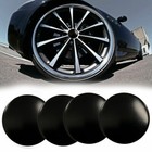 4pcs 57mm Wheel Hubs Center Hub Cap Sticker Universal Wheel Rim Hub Cover Black