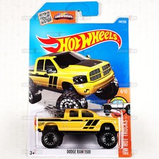 2016 Hot Wheels DODGE RAM 1500 #144 yellow - HW Hot Trucks - 1:64 Mattel DHR50